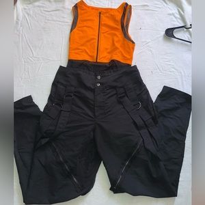 Orange and Black Hip-hop Costume